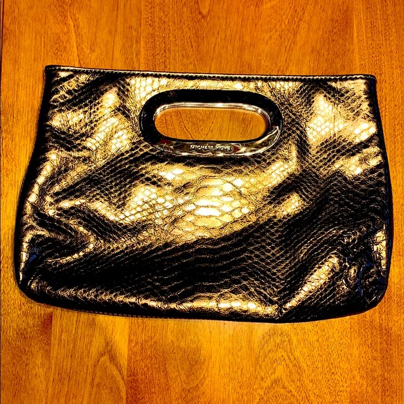 Michael Kors bronze leather clutch - Picture 1 of 4